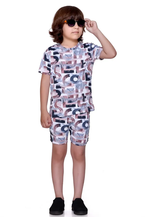 Coffee_Colour_Kids_Printed_Co-ord_Set_|_Stylish_T-Shirt_&_Shorts_Combo_for_Boys_&_Girls_|_Summer_Outfit