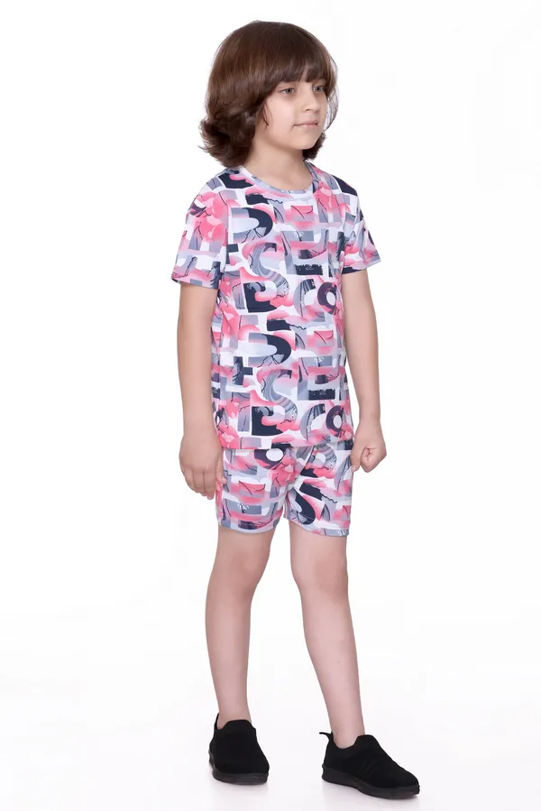 Peach_Colour_Kids_Printed_Co-ord_Set_|_T-Shirt_&_Shorts_Combo_for_Boys_&_Girls_|_Summer_Style