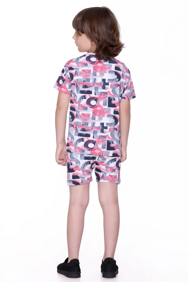 Peach_Colour_Kids_Printed_Co-ord_Set_|_T-Shirt_&_Shorts_Combo_for_Boys_&_Girls_|_Summer_Style