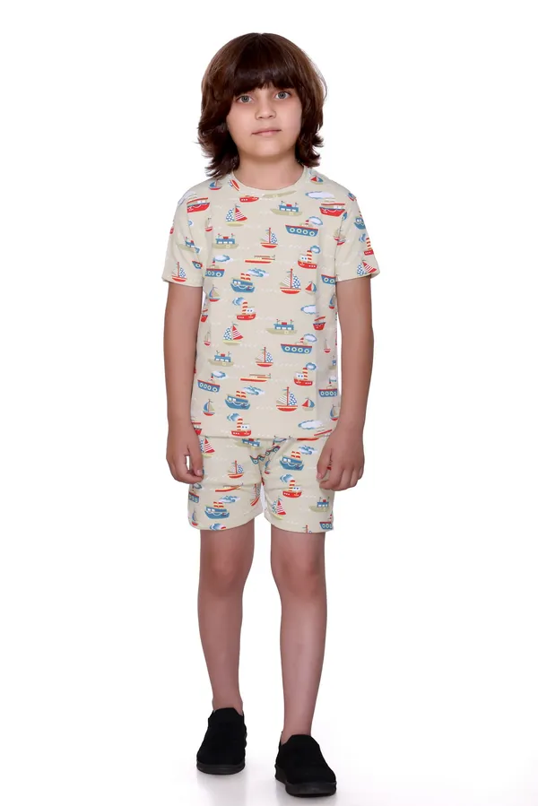 Cream_Colour_Kids_Printed_Co-ord_Set_|_Trendy_T-Shirt_&_Shorts_for_Summer_Comfort