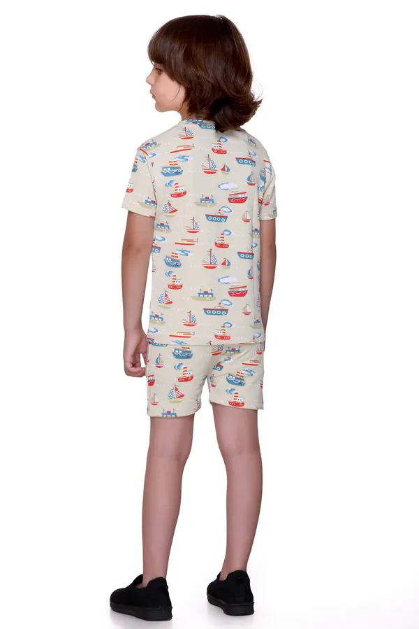 Cream_Colour_Kids_Printed_Co-ord_Set_|_Trendy_T-Shirt_&_Shorts_for_Summer_Comfort