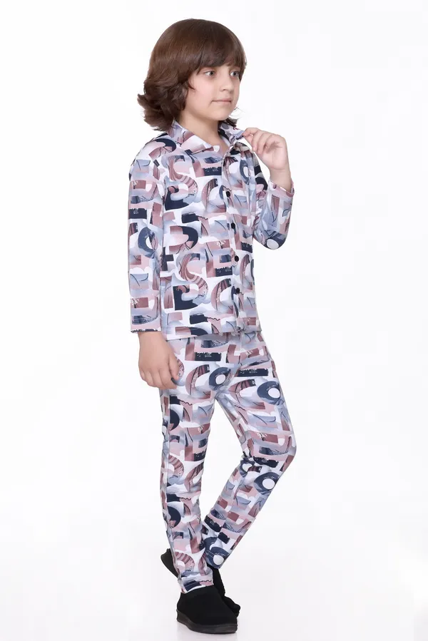 Coffee_Colour_Kids_Co-ord_Set_|_Stylish_Full_Sleeve_Shirt_&_Pyjama_for_Boys_&_Girls