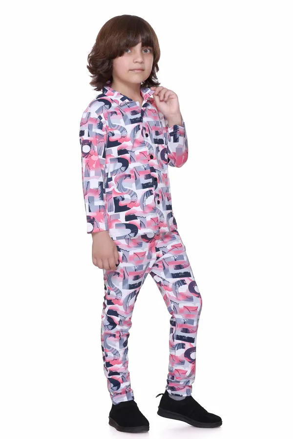 Peach_Colour_Kids_Co-ord_Set_|_Printed_Shirt_&_Pyjama_for_Boys_&_Girls
