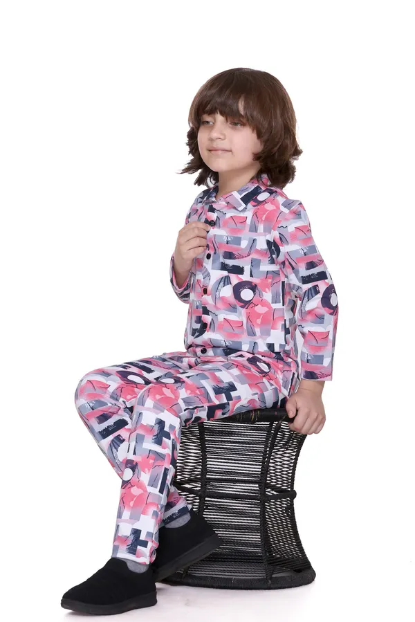 Peach_Colour_Kids_Co-ord_Set_|_Printed_Shirt_&_Pyjama_for_Boys_&_Girls