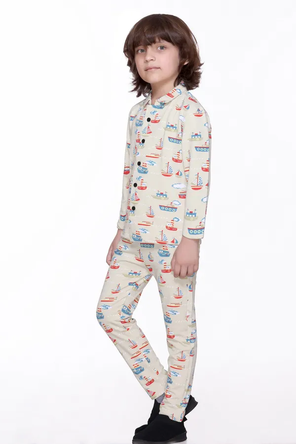 Cream_Colour_Kids_Co-ord_Set_|_Printed_Full_Sleeve_Shirt_&_Pyjama_Combo_for_Boys_&_Girls
