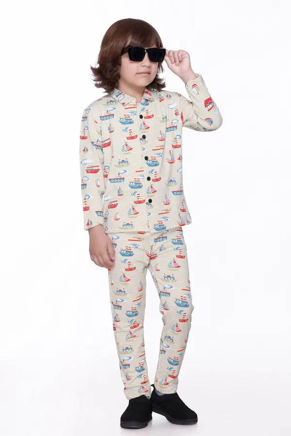 Cream_Colour_Kids_Co-ord_Set_|_Printed_Full_Sleeve_Shirt_&_Pyjama_Combo_for_Boys_&_Girls