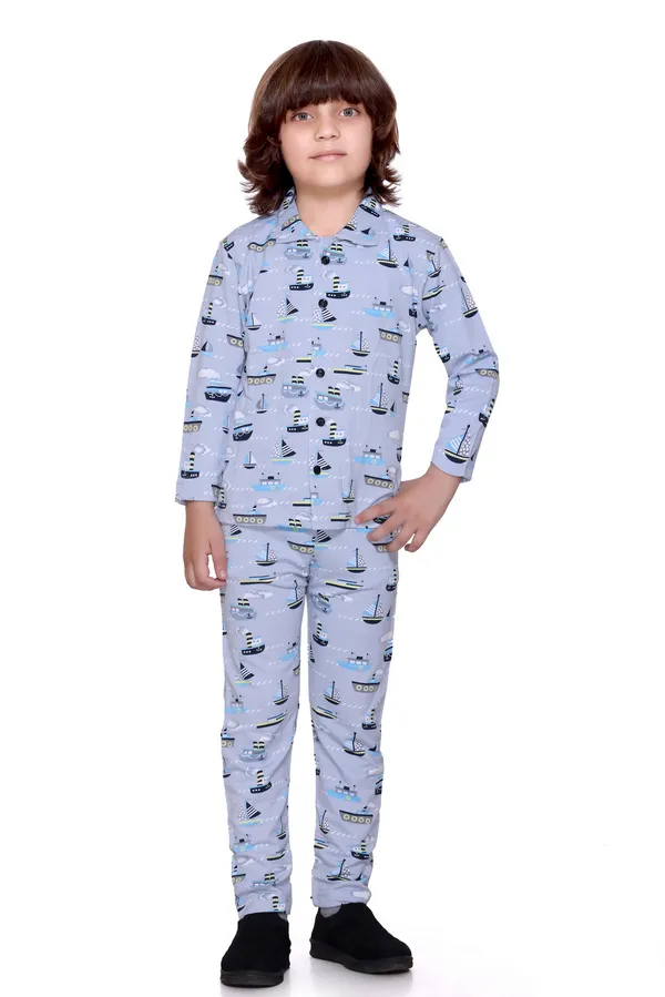 Grey_Kids_Co-ord_Set_|_Printed_Full_Sleeve_Shirt_&_Pyjama_for_Boys_&_Girls