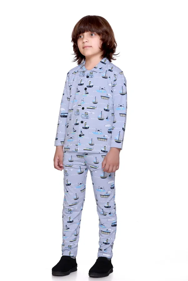 Grey_Kids_Co-ord_Set_|_Printed_Full_Sleeve_Shirt_&_Pyjama_for_Boys_&_Girls