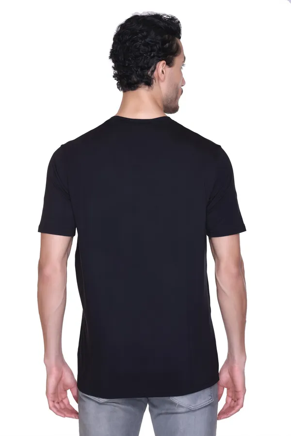 Leebonee_Men's_Solid_Black_Dri_Fit_Tshirt_with_4_Way_Lycra