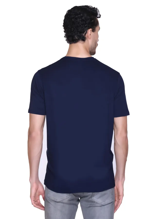 Leebonee_Men's_Solid_Navy_Blue_Dri_Fit_Tshirt_with_4_Way_Lycra
