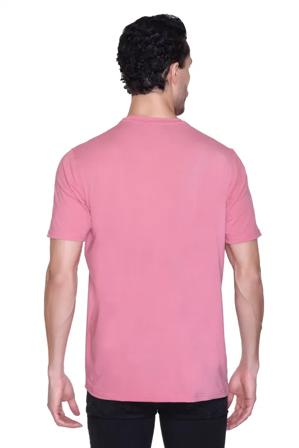 Leebonee_Men's_Solid_Dark_Peach_Dri_Fit_Tshirt_with_4_Way_Lycra