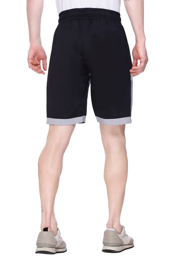 Polyester_Blend_Shorts_Signature_Striped_For_Men_(Black)