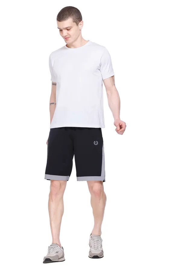Polyester_Blend_Shorts_Signature_Striped_For_Men_(Black)