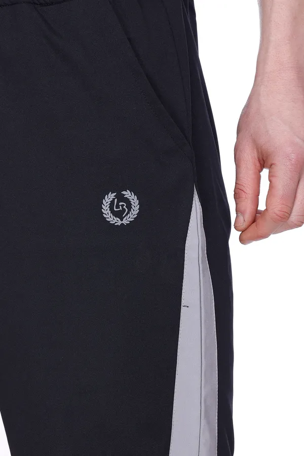 Polyester_Blend_Shorts_Signature_Striped_For_Men_(Black)