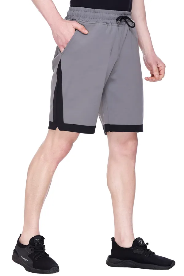 Polyester_Blend_Shorts_Signature_Striped_For_Men_(Grey)
