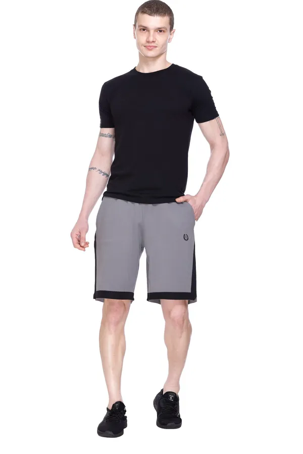 Polyester_Blend_Shorts_Signature_Striped_For_Men_(Grey)