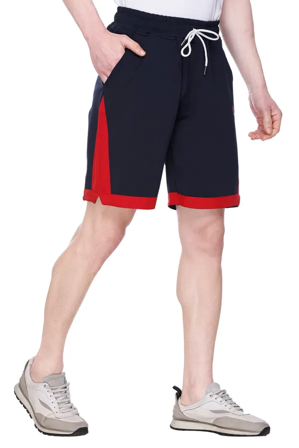 Polyester_Blend_Shorts_Signature_Striped_For_Men_(Dark_Blue)