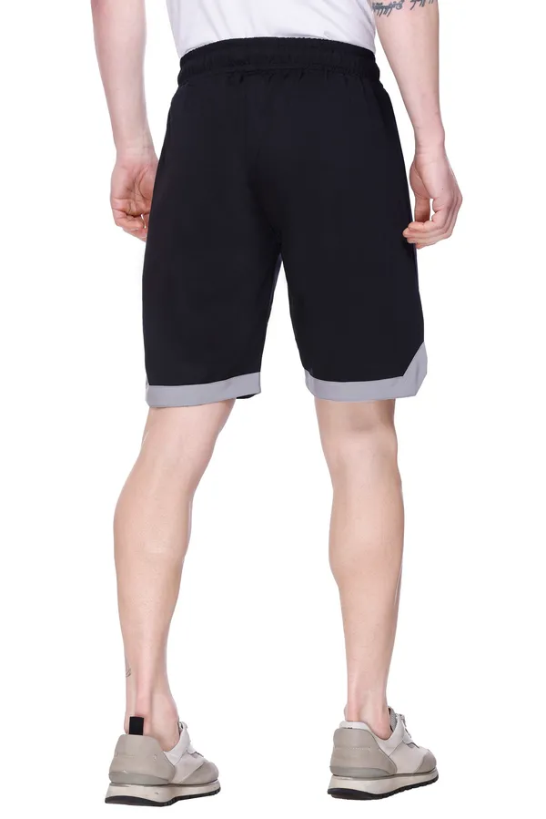 Polyester_Blend_Shorts_Trailblazer_Striped_For_Men_(Black)