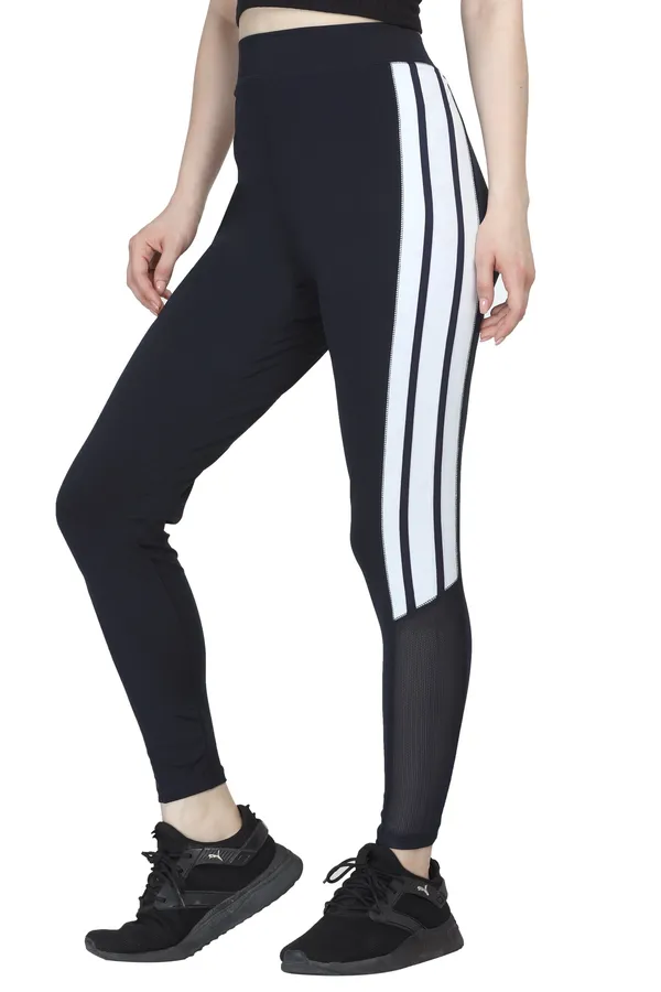 Navy_Blue_Polyester_Blend_Dri_Fit_Side_Net_Yoga_Leggings_For_Women