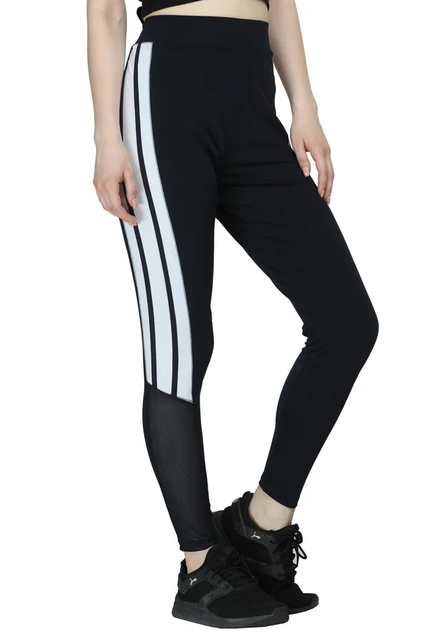 Navy_Blue_Polyester_Blend_Dri_Fit_Side_Net_Yoga_Leggings_For_Women