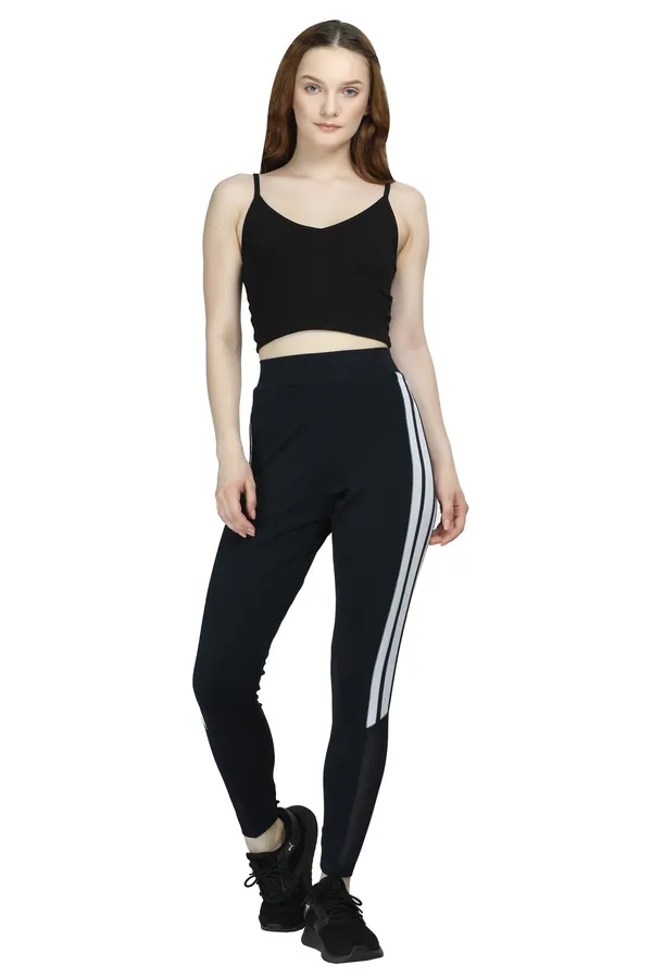 Navy_Blue_Polyester_Blend_Dri_Fit_Side_Net_Yoga_Leggings_For_Women