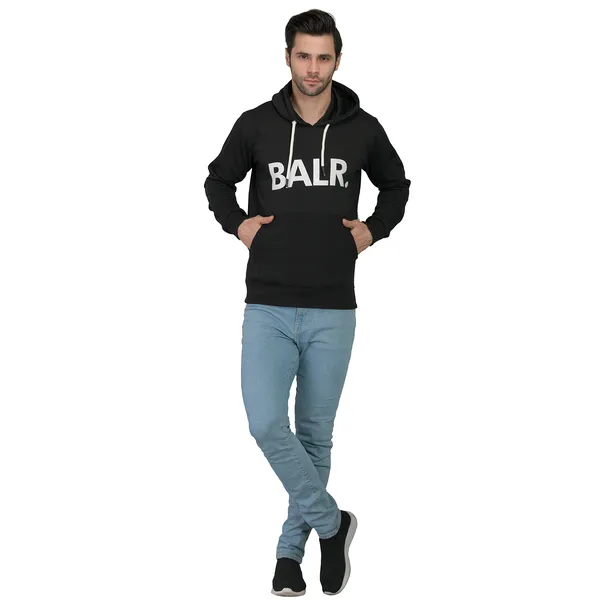 Leebonee_Mens_Solid_Black_Cotton_Fleece_Zipper_Hooded_Sweatshirt