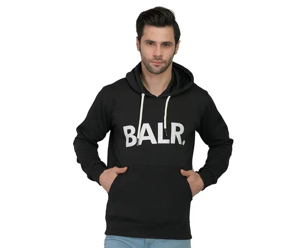 Leebonee_Mens_Solid_Black_Cotton_Fleece_Zipper_Hooded_Sweatshirt