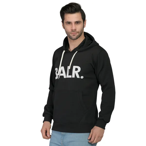 Leebonee_Mens_Solid_Black_Cotton_Fleece_Zipper_Hooded_Sweatshirt