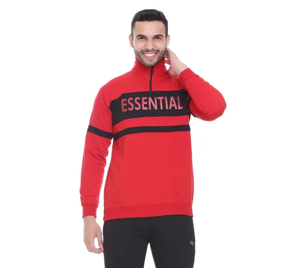 Leebonee_Men's_Essential_Cotton_Fleece_Half_Zipper_Winter_Sweatshirt