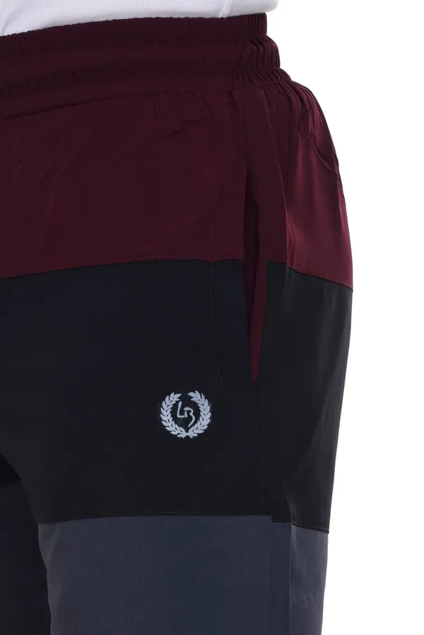 Polyester_Blend_Shorts_Striped_Dri_Fit_For_Men_(Black)