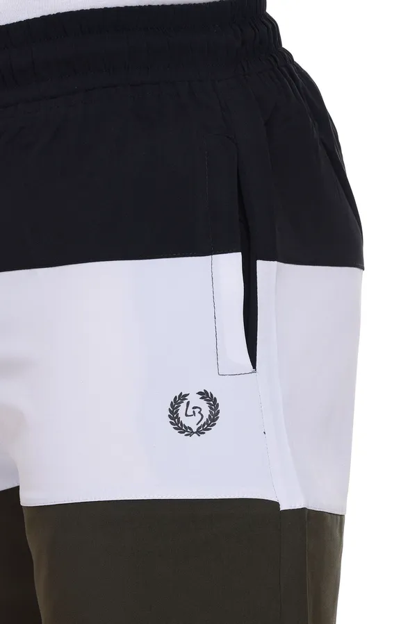 White_Polyester_Blend_Striped_Dri_Fit_Shorts_For_Men