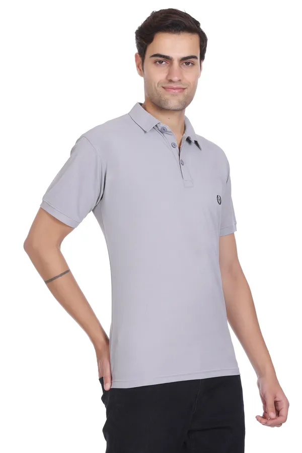 Light_Grey_Polyester_Blend_Marsh_Polo_Collared_Solid_T-Shirt_For_Men