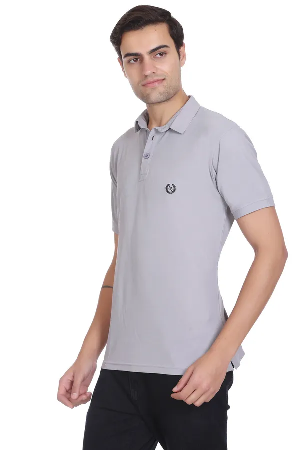 Light_Grey_Polyester_Blend_Marsh_Polo_Collared_Solid_T-Shirt_For_Men