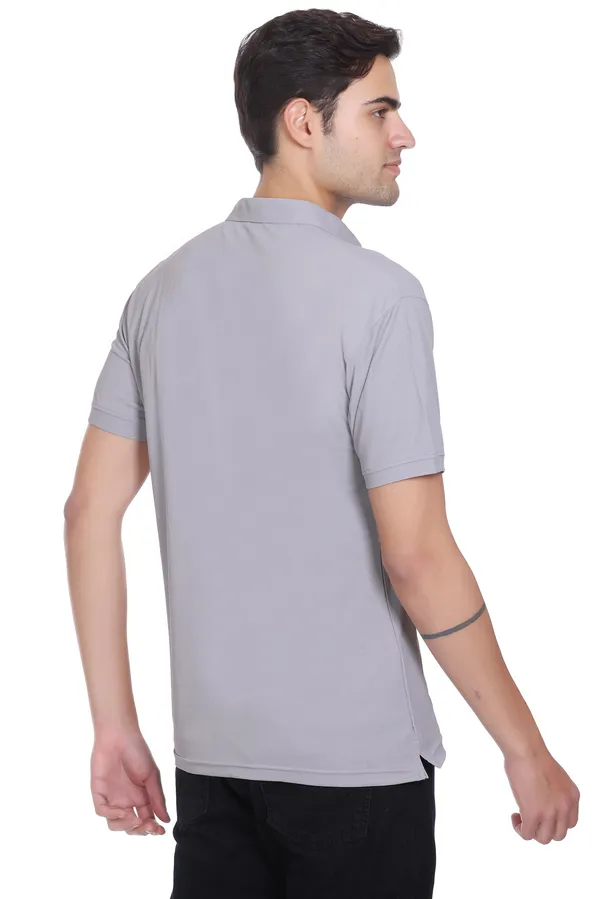 Light_Grey_Polyester_Blend_Marsh_Polo_Collared_Solid_T-Shirt_For_Men