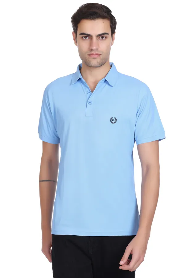 Light_Sky_Blue_Polyester_Blend_Marsh_Polo_Collared_Solid_T-Shirt_For_Men