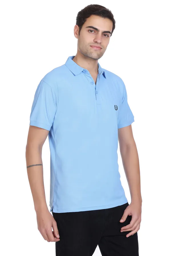 Light_Sky_Blue_Polyester_Blend_Marsh_Polo_Collared_Solid_T-Shirt_For_Men