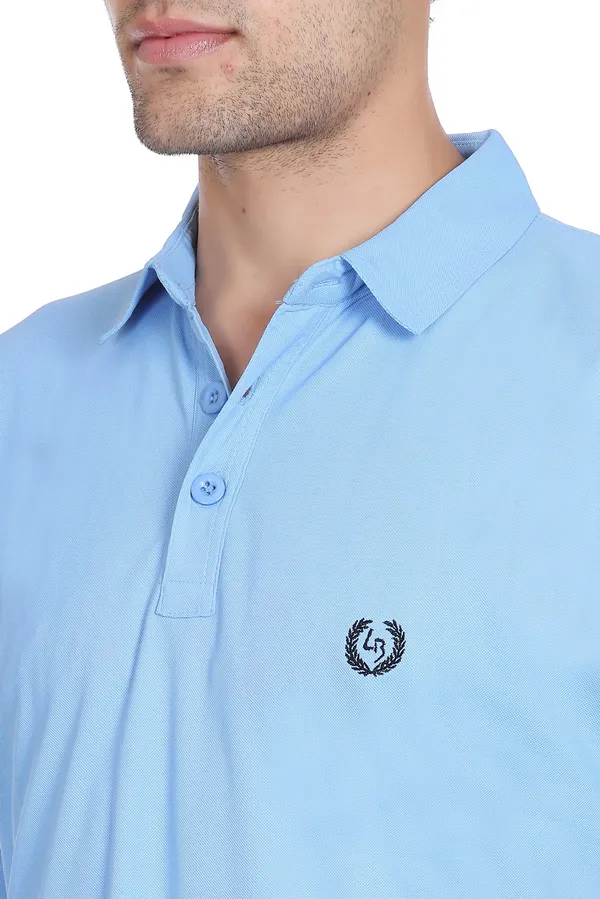 Light_Sky_Blue_Polyester_Blend_Marsh_Polo_Collared_Solid_T-Shirt_For_Men