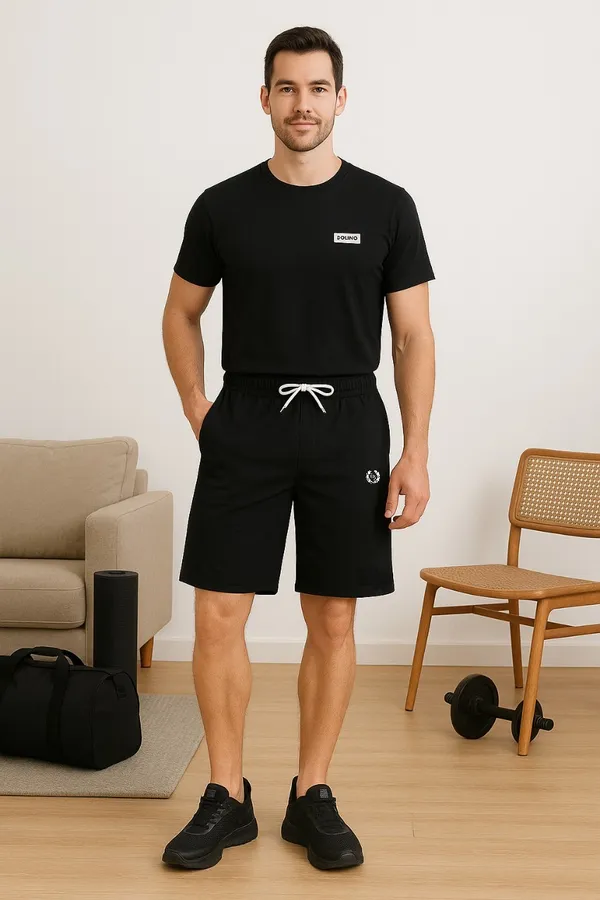 Polyester_Blend_Shorts_Dri-Fit_For_Men_(Black)