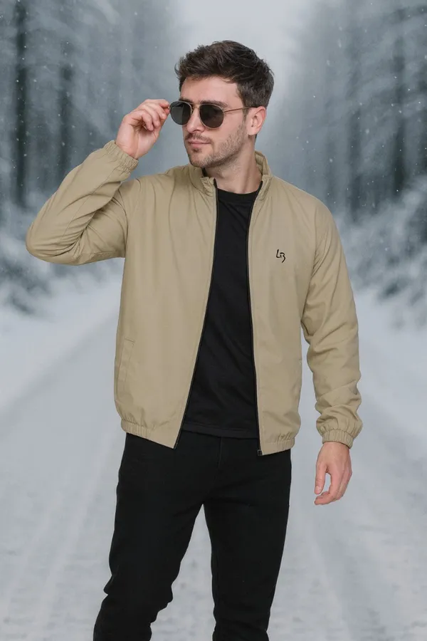 Camel_Polyester_Blend_Solid_Dri_Fit_Jacket_With_Zip_Pockets_And_Inside_Net_For_Men