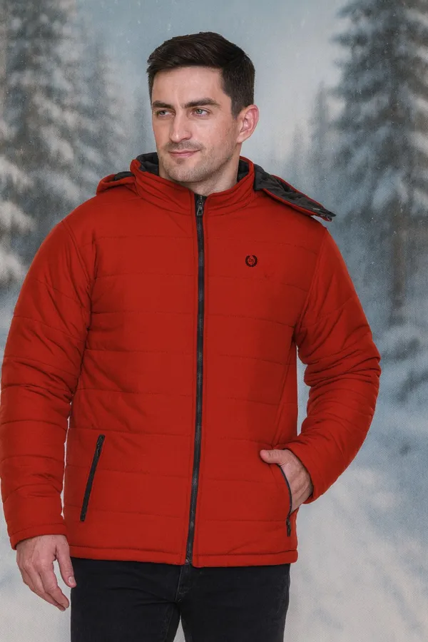 Rust_Polyester_Blend_Solid_Quilted_Plus_Size_Puffer_Jacket_with_Detachable_Hood_For_Men