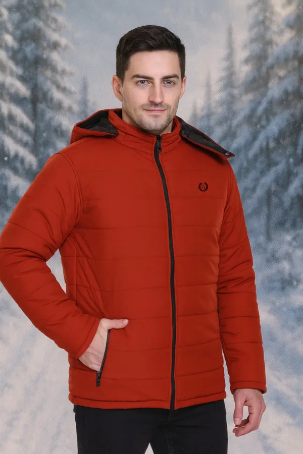 Rust_Polyester_Blend_Solid_Quilted_Plus_Size_Puffer_Jacket_with_Detachable_Hood_For_Men