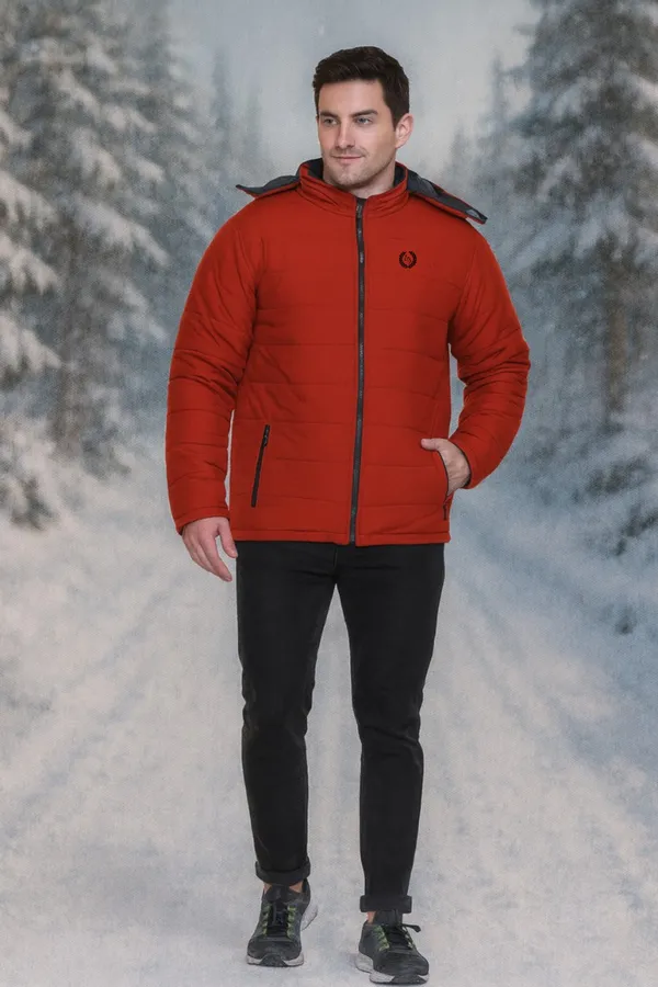 Rust_Polyester_Blend_Solid_Quilted_Plus_Size_Puffer_Jacket_with_Detachable_Hood_For_Men
