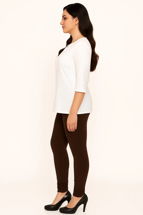 Coffee_Solid_Cotton_Lycra_Churidar_Leggings_For_Women_&_Girls