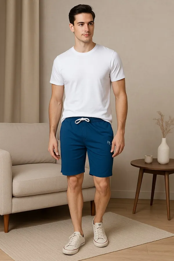 Men's_Solid_Airforce_Blue_Cotton_Shorts_with_Side_Piping