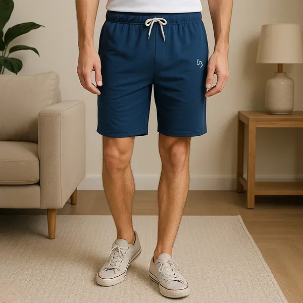 Men's_Solid_Airforce_Blue_Cotton_Shorts_with_Side_Piping