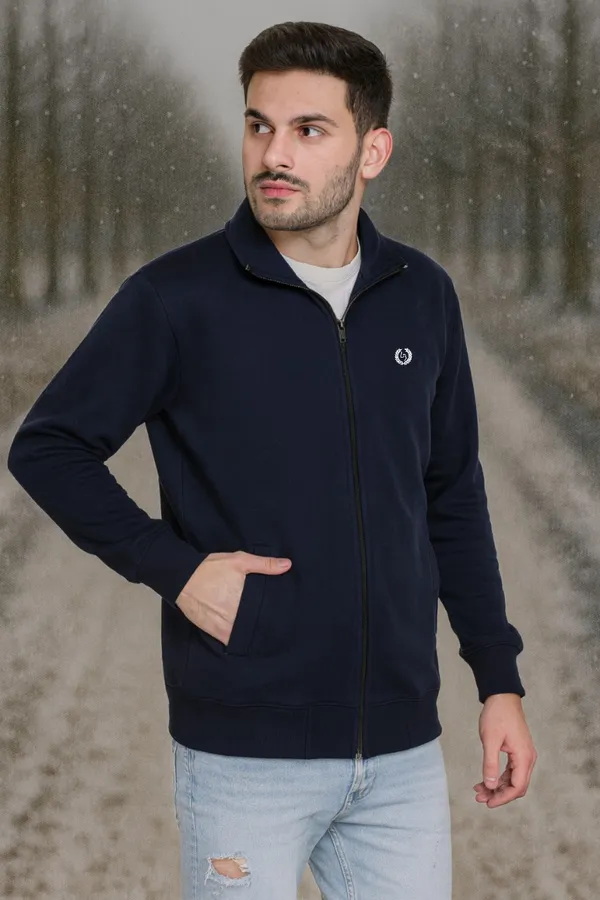 Mens_Solid_Navy_Blue_Cotton_Fleece_Zipper_Sweatshirt