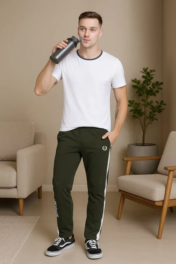 Dri-Fit_Track_Pant_Side_Stripe_For_Men_(Olive)