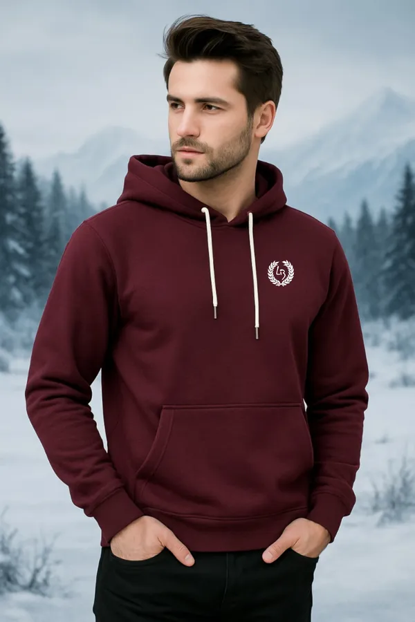 Leebonee_Mens_Solid_Wine_Cotton_Fleece_Signature_Sweatshirt