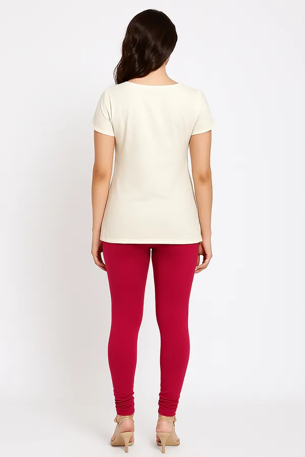 Fuchsia_Solid_Cotton_Lycra_Churidar_Leggings_For_Women_&_Girls