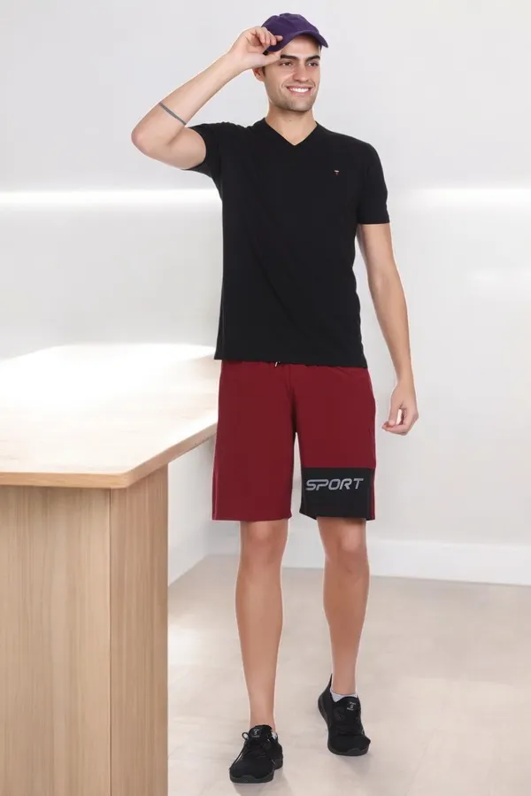 Polyester_Blend_Shorts_Dri-Fit_Sports_For_Men_(Maroon)
